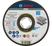 Bosch 1x Disque à tronçonner PRO Stainless Steel and Metal Longlife pour petite meuleuse angulaire et X-Lock, M14/22,23 mm (Ø 115 mm, Professional Accessoire Petite meuleuse angulaire)