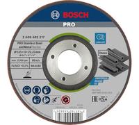 Bosch 1x Disque abrasif PRO Flexible Longlife pour petite meuleuse angulaire et alésage 22,23 mm (pour Acier, Acier inoxydable, Ø 115 mm, Professional Accessoire Petite meuleuse angulaire)