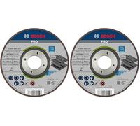 Bosch 1x Disque abrasif PRO Flexible Longlife pour petite meuleuse angulaire et alésage 22,23 mm (pour Acier, Acier inoxydable, Ø 115 mm, Professional Accessoire Petite meuleuse angulaire) (Lot de 2)