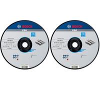 Bosch 1x Disque abrasif PRO Metal Longlife pour grande meuleuse angulaire et alésage 22,23 mm (pour Acier, Ø 230 mm, Professional Accessoire Grande meuleuse angulaire) (Lot de 2)
