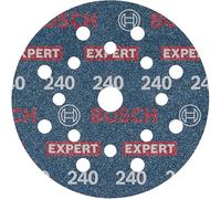 Bosch 1x Disque abrasif sur support plastique résistant et flexible EXPERT O780, 125 mm (pour Bois dur, Peinture sur bois, Ø 125 mm, Grain 240, Professional Accessoire Ponceuse excentrique)