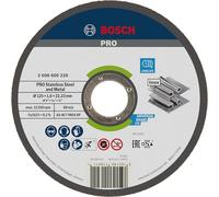 Bosch 1x Disque Aggloméré PRO Inox/Métal 22,23mm | pour Acier, Acier inoxydable, Ø 125 mm Professional Accessoire Petite meuleuse angulaire