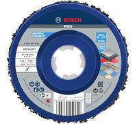 Bosch 1x Disque de nettoyage PRO N377, X-Lock | pour Tôles en acier, Acier, Grain , Professional Accessoire Petite meuleuse angulaire