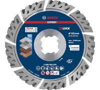 Bosch 1x Disque Diamant EXPERT Hard Ceramic LongLife, X-Lock | pour Béton, Béton armé, Ø 125 mm Professional Accessoire Petite meuleuse angulaire