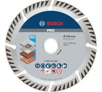 Bosch 1x Disques à tronçonnage diamant PRO Multi Material pour alésage 22,23 et grandes meuleuses angulaires (pour Béton, Béton armé, Ø 150 mm, Professional Accessoire Grande meuleuse angulaire)