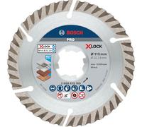 Bosch 1x Disques à tronçonnage diamant PRO Multi Material pour X-Lock et petites meuleuses angulaires (pour Béton, Béton armé, Ø 115 mm, Professional Accessoire Petite meuleuse angulaire)