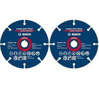 Bosch 1x Disques à tronçonner EXPERT Carbide Multi Wheel (pour Bois dur, Bois clouté, Ø 76 mm, Professional Accessoire Mini meuleuse angulaire) (Lot de 2)