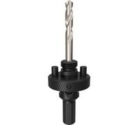 Bosch 1x Foret de centrage et adaptateur pour scie trépan (pour Acier, Cloison sèche, Longueur 102,00 mm, Professional Accessoire Perceuses)