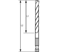 Bosch 1x foret hélicoïdal HSS Impact Control à queue six pans 3,3 x 36 x 75 mm - 2608577050