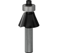 Bosch 1x Fraise à chanfreiner PRO (pour Bois résineux, Bois dur, Ø 23,7 mm, Professional Accessoire Défonceuse manuelle, Fraise à araser)