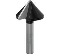 Bosch 1x Fraise à rainurer en V pour défonceuse PRO (pour Bois résineux, Bois dur, Ø 31,8 mm, Professional Accessoire Défonceuse manuelle, Fraise à araser)