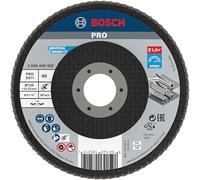 Bosch 1x Plateau à lamelles PRO Metal X571, version bombée sur fibres (pour Acier, Acier inoxydable, Ø 125 mm, Grain 40, Professional Accessoire Petite meuleuse angulaire)