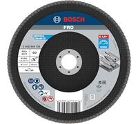 Bosch 1x Plateau à lamelles PRO Metal X571, version plate sur fibres (pour Acier, Acier inoxydable, Ø 180 mm, Grain 60, Professional Accessoire Grande meuleuse angulaire)