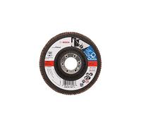 Bosch 1x Plateau à lamelles PRO Metal X571, version plate sur fibres (pour Acier, Acier inoxydable, Ø 115 mm, Grain 120, Professional Accessoire Petite meuleuse angulaire)