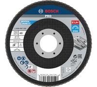 Bosch 1x Plateau à lamelles PRO Metal X571, version plate sur fibres (pour Acier, Acier inoxydable, Ø 115 mm, Grain 40, Professional Accessoire Petite meuleuse angulaire)