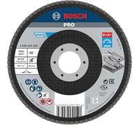 Bosch 1x Plateau à lamelles PRO Metal X571, version plate sur fibres (pour Acier, Acier inoxydable, Ø 125 mm, Grain 40, Professional Accessoire Petite meuleuse angulaire)