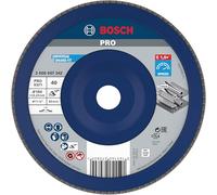 Bosch 1x Plateau à lamelles PRO Metal X571, version plate sur plastique (pour Acier, Acier inoxydable, Ø 180 mm, Grain 40, Professional Accessoire Grande meuleuse angulaire)