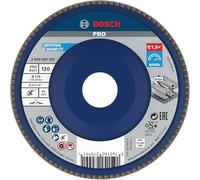 Bosch 1x Plateau à lamelles PRO Metal X571, version plate sur plastique (pour Acier, Acier inoxydable, Ø 115 mm, Grain 120, Professional Accessoire Petite meuleuse angulaire)