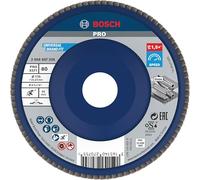 Bosch 1x Plateau à lamelles PRO Metal X571, version plate sur plastique (pour Acier, Acier inoxydable, Ø 115 mm, Grain 80, Professional Accessoire Petite meuleuse angulaire)