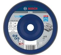 Bosch 1x Plateau à lamelles PRO Metal X571, version plate sur plastique (pour Acier, Acier inoxydable, Ø 180 mm, Grain 60, Professional Accessoire Grande meuleuse angulaire)