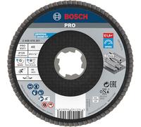 Bosch 1x Plateau à lamelles PRO X571, version bombée, X-Lock | pour Acier, Acier inoxydable, Grain 40, Professional Accessoire Petite meuleuse angulaire