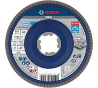 Bosch Plateau à lamelles PRO Metal X571 – X‑Lock plat, Ø115 mm, Grain 80, Professional