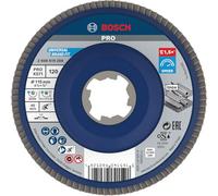 Bosch 1x Plateau à lamelles PRO X571, version plate, X-Lock | pour Acier, Acier inoxydable, Grain 120, Professional Accessoire Petite meuleuse angulaire