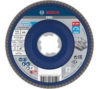 Bosch 1x Plateau à lamelles PRO X571, version plate, X-Lock | pour Acier, Acier inoxydable, Grain 60, Professional Accessoire Petite meuleuse angulaire