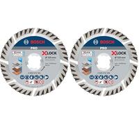 Bosch 1x PRO Multi Material Diamond Cutting Disc for X-Lock and for Small Angle Grinders (for Concrete, Reinforced concrete, Ø 125 mm, Professional Accessory Small Angle Grinder) (Lot de 2)