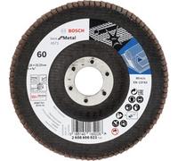 Bosch Plateau à lamelles PRO Metal X571 – bombée sur fibres – Ø125 mm, grain 60, pour acier et inox
