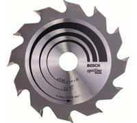Bosch 2 608 641 167 - Lame de Scie circulaire Optiline Wood - 130 x 20/16 x 2,4 mm, 12 (Pack de 1)