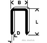 Bosch Accessories 2609200224 Agrafe à dos étroit type 55 résinée 6 x 1,08 x 30 mm, 1000 pièces