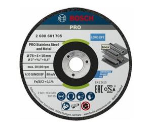 Bosch 2 meules à ébarber 76 x 4 x 10 mm Expert for INOX A 30 Q INOX BF; 76mm; 4mm; 10mm Quantité:2