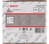 Bosch 2500x Clous en bande PRO SN34CH R, tête coupée 34° (Longueur 90 mm,)