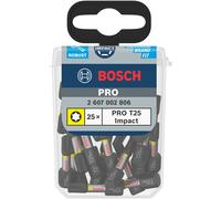 Bosch 2607002806 Embouts Tournevis à Chocs Torx T25 25mm Lot de 25