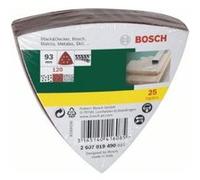 Bosch Set de feuilles abrasives pour ponceuse delta – grain 180 – 25 pièces