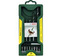 BOSCH 2607017161 BOSCH Mini-X-Line Mèche universelle, (L = 25 mm) PH1 ; PZ2 ; S0,5 x 4 ; S1,0 x 6 ; T20 ; T25, Ø 3/4/5/6/8 mm, 14 pièces