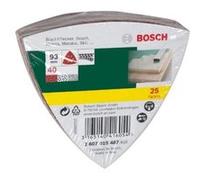Feuille abrasive Delta avec bande auto-agrippante, perforé Bosch Accessories 2607019487 Grain 40 Cote d'encoignure 93 mm 25 pc(s)
