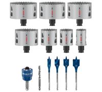 Bosch 2608594433 Jeu De Scies Cloches PRO 13 Pièces Multi Material PC Plus - 32, 41, 51, 73, 76, 83, 86 Mm