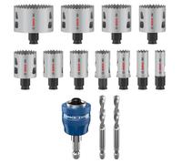 Bosch 2608594434 PRO Jeu De 14 Scies-cloches PC Plus Multi-matériaux - 19, 22, 25, 29, 35, 38, 44, 51, 57, 64, 76 Mm
