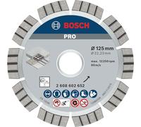 Bosch 2608602652 Disque à tronçonner diamanté best for concrete 125 x 22,23 x 2,2 x 12 mm