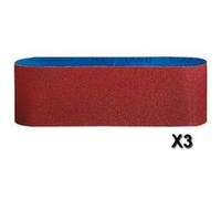 Bosch Accessories Bande Abrasif pour Ponceuses, 60/80/100 Grain, 552mm x 100mm, Lot de 3