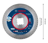 Bosch 2608900658 Disque à tronçonner Bosch EXPERT X-LOCK Hard Ceramic Diamant 125x22.23x1