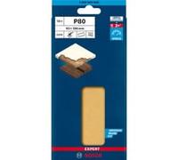 Bosch 10x Schleifpapier Expert C470 mit 8 Löchern (für Hartholz, Farbe auf Holz, 93x186 mm, Körnung 80, Professional Zubehör Schwingschleifer)