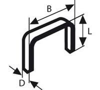 Agrafes à fil plat type 51, 10 x 1 x 6 mm Bosch 2609200200
