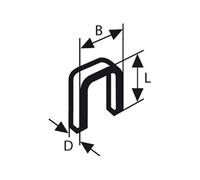 Bosch 2609200226 Agrafe à Dos Etroit Type 55 Résinée 6 X 1,08 X 19 Mm, 3000 Pièces