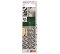 Bosch Foret HSS 2609255091 pour métal 2,5 mm TiN 57 mm DIN 338 tige cylindrique 1 pièce