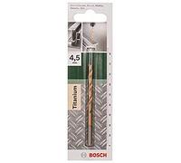 Bosch Accessories 2609255097 HSS Foret pour le métal 4.5 mm Longueur totale 80 mm TiN DIN 338 tige c