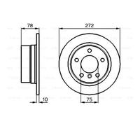 BOSCH 2x Disque Arrière 272 Plein pour BMW 3er Compact E36 0 986 478 641