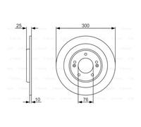 BOSCH 2X Disque De Frein Arrière Ø300Mm Complet Pour Hyundai I40 CW VF